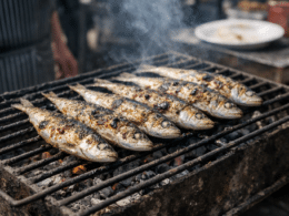 Sardinhas Assadas sur barbecue